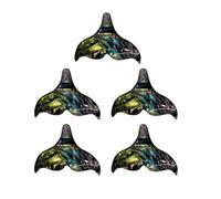 Toyvian Ciondoli a Forma di Coda di Sirena 5 Pezzi 20X25Mm in Materiale Naturale di Abalone per Creazioni Fai da Te Decorazioni per Collane Bracciali e Portachiavi Design Unico e Bordi