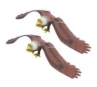 Toyvian Ciondoli Rotanti a Forma di Aquila in Plastica, Set 2 Pezzi per Decorazioni da Appendere al Giardino e Patio, Ornamento Esterno per Scaccia Gazze Ladre e Piccioni
