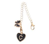 Toyvian Ciondolo Forma Cuore con Iniziali per Tazza Accessori Eleganti con Nera e Decorazione Charm Personalizzato per Tumbler