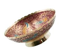 Toyvian Ciotola per Offerte Buddista in Rame Rosso Resistente All’usura, Coppa per Acqua Santa e Meditazione, Vassoio Decorativo per Casa e Tempio