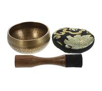 Toyvian Ciotola Tibetana Per Meditazione Yoga Ciotola Per Tapping Manuale Realizzata Materiali Di Resistenti e Pratici Per Prolungato