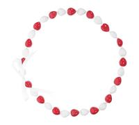 Toyvian Collana Ghirlanda per Laurea in Acrilico con Perle Bianche e Rosse Accessorio Festa Unico per Adulti Decorazione Souvenir per Celebrazioni e Party di Fine Corso