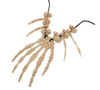 Toyvian Collana In Osso - Collana Vintage Con Ciondolo A Forma Di Mano Di Scheletro Teschio Ciondolo Per Strega Accessorio Per Travestimenti E Feste Halloween E Cosplay