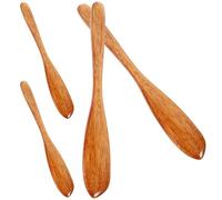 Toyvian Coltelli da Burro in Legno di Nanmu 4 Pezzi Spalmatore di Burro e Marmellata Lama Piatta Utensili da Cucina per Formaggio Pane e Dolci Adatti per Casa Ristoranti e