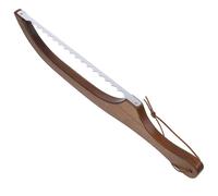 Toyvian Coltello da Pane Forma di Fiocco con Manico in Legno Lama Seghettata per Taglio Facile e Pulito Affettatrice Riutilizzabile per Pane e Torte Utensile da Cucina Professionale
