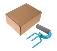 Toyvian Coltivatore Manuale in Acciaio al Manganese con Impugnatura Antiscivolo, Mini Forcone da Giardino per Diserbo e Raccolta di Ortaggi a Radice, Utensile da Giardinaggio per Piante