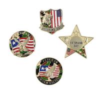 Toyvian Confezione 4 Pezzi Spille da Bavero con Bandiera Americana in Lega, Accessorio Resistente e Raffinato la Celebrazione del 250° Anniversario Usa e Vita Quotidiana