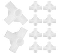 Toyvian Connettore a T in Plastica Bianca per Armadio, 10 Pezzi, Diametro Interno 13mm, per Organizzazione Armadio, Installazione Rapida e Ottimizzazione Spazio