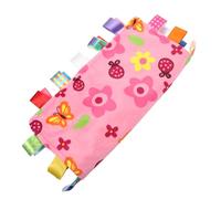 Toyvian Coperta di Peluche Rosa per Ragazzo Ragazza con Etichette Colorate, Morbida e Delicata Pelle, come Regalo Nascita Bimbo per Calmare i Ragazzo Ragazza Ansiosi