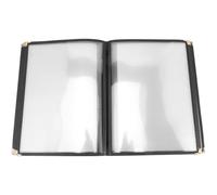 Toyvian Copertina Protettiva PVC Trasparente per Menu Ristorante Porta Listino Riutilizzabile Facile da Pulire Custodia Resistenti per Ricettari e Menu Bar Cafè Hotel Pagine