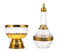 Toyvian Coppa delle Offerte in Plastica Oro, Sacra e Portatile per Altari | Finitura Liscia e Lucida, Stile Classico e Solenne, per Riti Buddhisti, Sale da Tè e Decorazioni D'altare