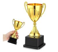 Toyvian Coppa in plastica dorata - Mini trofea premio per concorsi sportive, bomboniere, premi (18,9 cm)