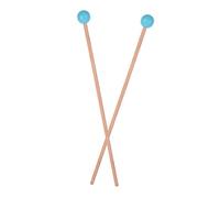Toyvian Coppia di Bacchette per Xilofono in Legno Testa Rotonda in Silicone Morbida e Stabile, Mazze per Strumenti a Percussione Adatte a Performance Musicali