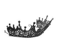 Toyvian Corona Barocca Nera da Donna con Strass Vintage Tiara da Sposa Elegante per Nozze Feste e Compleanni Copricapo Regale per Principesse e Party Bridal