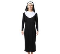 Toyvian Costume Comodo, Donna Poliestere Halloween per Suora e Classico da Indossare, per Feste e Travestimenti Femminili