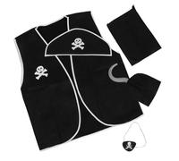 Toyvian Costume Pirata Halloween con Gilet e Uncino per Feste Tema Cosplay e Spettacoli Teatrali Accessori per Carnevale e Party Favor