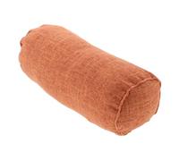 Toyvian Cuscino Ergonomico Rotondo e Lino con Fodera Lavabile Cuscino Cilindrico Cervicale per Supporto Collo Schiena e Gambe Compatto e Portatile per Casa Ufficio e Viaggio Arancione