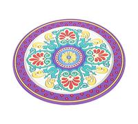 Toyvian Cuscino Rotondo Per Ciotole Sonore Buddiste, Tappetino Per Posizionamento Campane Tibetane, Materiale Resistente Stampa Esotica, Adatto Alla Meditazione e Pratiche Spirituali