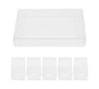 Toyvian Custodia Protettiva in PVC Trasparente per Audiocassette 4,3" x2,8 6 Pezzi - Portacassette Antipolvere Impilabile per Conservazione e Esposizione Collezioni - Organizer