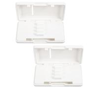 Toyvian Custodia Protettiva per Ance di Oboe e Sassofono 2 Pezzi 6 Scomparti Scatola Rigida Bianca in ABS Portatile per Musicisti per Viaggi e Conservazione Strumenti a Fiato