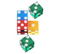 Toyvian Dadi da Gioco 5 Angoli Arrotondati in Acrilico Trasparente e 19mm Colore Casuale per Giochi da Tavolo Attività All'aperto come Picnic e Campeggio