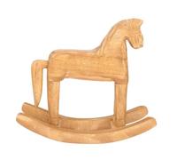 Toyvian Decorativo Cavallo Dondolo Legno Artigianale con Finitura Liscia e Design Chic per Decorazione Casa e Ufficio