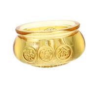 Toyvian Decorazione Casa Cornucopia in Cristallo Scultura Fatta a Mano Porta Fortuna e Abbondanza Soprammobile Dorato per Interni e Regalo Originale