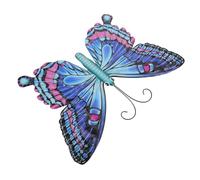 Toyvian Decorazione da Parete Farfalla in Ferro Blu Pratica e Decorativa, Ornamento Creativo per Giardino e Cucina Design Unico e Dettagli Realistici
