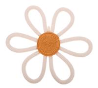 Toyvian Decorazione da parete in macramè intrecciato con margherite, decorazione da parete in stile bohémien, decorazione da parete per cameretta dei bambini, dormitorio, camera da letto