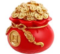 Toyvian Decorazione Feng Shui Sacchetto di Denaro in Resina Statuina Creativa per Casa e Ufficio Ornamento da Tavolo per Ricchezza e Successo Addobbo Festivo per Capodanno Cinese