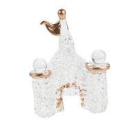 Toyvian Decorazione Micro Paesaggio con Chiesa in Cristallo Elegante Soprammobile per Arredamento Casa per Ambienti Interni Raffinati