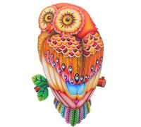 Toyvian Decorazione Murale Creativa in Metallo a Forma di Gufo, Scultura da Parete in Ferro per Soggiorno e Giardino, Appendiabiti da Parete Resistente per Inaugurazione della Casa