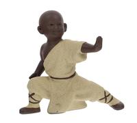 Toyvian Decorazione Tea Pet in Ceramica Monk da Tavolo Ornamento Fatto a Mano per Casa e Hotel Statuina Zen Simbolica di Ricchezza Design Creativo e Realistico Materiale Durevole