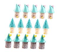 Toyvian Decorazioni in Resina Casa Sull'albero Decorativa 15 Pezzi Micro Ornamenti Paesaggistici per Arredamento Mini Case Scrivania Giardino Balcone