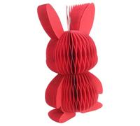 Toyvian Decorazioni Pasquali Appendibili Coniglio a Nido d'Ape in Carta Rossa, Riutilizzabili e Perfette per Feste a Scuola in Aula per Atmosfera Festiva di Pasqua