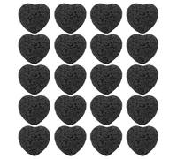 Toyvian Diffusore di Oli Essenziali Pietre Vulcaniche a Forma di Cuore 20 Pezzi Nero, senza Alimentazione e Facile da Manutenere, per Auto e Viaggi Aromaterapia
