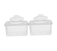 Toyvian Dispenser per Wipes da 1850ml in Pp, Contenitore per Salviette Riutilizzabili per Bagno Apertura Facile una Mano, Custodia Porta Salviette Antipolvere 2 Pezzi