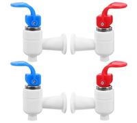 Toyvian Distributore di acqua in plastica, rubinetto pressione per bevande, rubinetto dispenser, set da 4 pezzi, manuale, per outdoor e beach