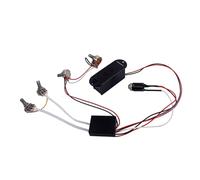 Toyvian Equalizzatore Bande Per Chitarra Circuito Preamplificatore Con Controllo Del Tono e Cablaggio Per Basso Nero Compatibile Con Chitarre Bass e Strumenti Piezo