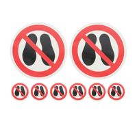 Toyvian Etichette Autoadesive Non Calpestare 8 Pezzi in Vinile Impermeabili per Pavimenti di Uffici e Aree Indoor