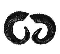 Toyvian Fascia per Chioma Corna di Pecora in Pvc Nero Decorativa e Materiale Fai-da-te per Feste di Halloween e Party Cosplay