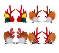 Toyvian Fermagli da Paia 4 per di di e Natalizi Natale, Decorativi e Comodi Indossare, Realizzati Palline di Pelo Ragazza Feste