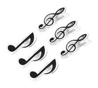 Toyvian Fermagli per Spartiti Musicali 6 Pezzi Clip per Note Musicali in Metallo Nero Resistenti per Musicisti e Compositori Adatti a Pagine Ventose e Vari Materiali di Lettura