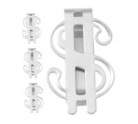 Toyvian Fermasoldi Da Uomo in Acciaio Set 4 Pezzi, Clip Portamonete Sottile e Portatile Multiuso Per Contanti, Carte Di Credito e Uso Ufficio o Esterno