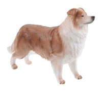 Toyvian Figura Cane Border Collie in Plastica Realistica Decorazione Animale Grandezza Naturale Scultura Stabile e Leggera Ornamento per Casa Ufficio e Negozio Idea Regalo Originale