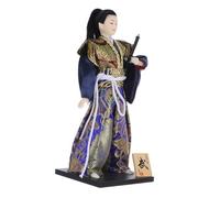 Toyvian Figura del Samurai Giapponese in Schiuma e Tessuto Legno e Abs, Bambola Artigianale Tradizionale ed Elegante per Decorazione Casa e Occasioni Speciali