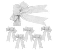 Toyvian Fiocchi Natalizi Argento Forma Classica in Poliestere 6 Pezzi Leggeri e Decorativi per e Ghirlande per Feste di Compleanno e Eventi