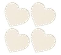 Toyvian Fondo Borsa Base Robusta e Protettiva in Legno a Forma di Cuore 4 Pezzi per Uncinetto Set Creativo per Fondo Borsa per Fai da Te