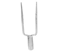 Toyvian Forca da Scavo in Acciaio a Doppia Punta 35 CM Testa Forcone a Due Denti per Diserbo e Aerazione del Terreno Utensile Manuale per Giardinaggio e Paesaggistica