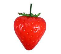 Toyvian Fragola rossa artificiale gigante: decorazione fragola extra grande, frutta artificiale gigante per la casa, accessorio per fotografie, feste, festival (12,18 x 8,65 x 6,48 pollici)